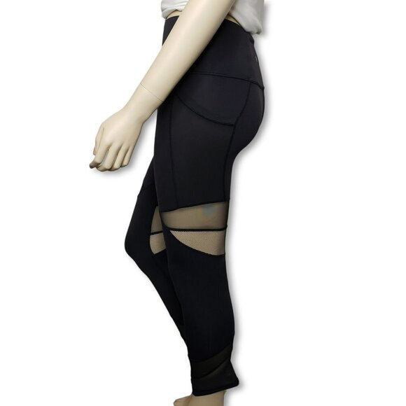 Lululemon Forget The Sweat Tight Womens 2 Black 25" Mesh Everlux LW5BZWS - Picture 7 of 10